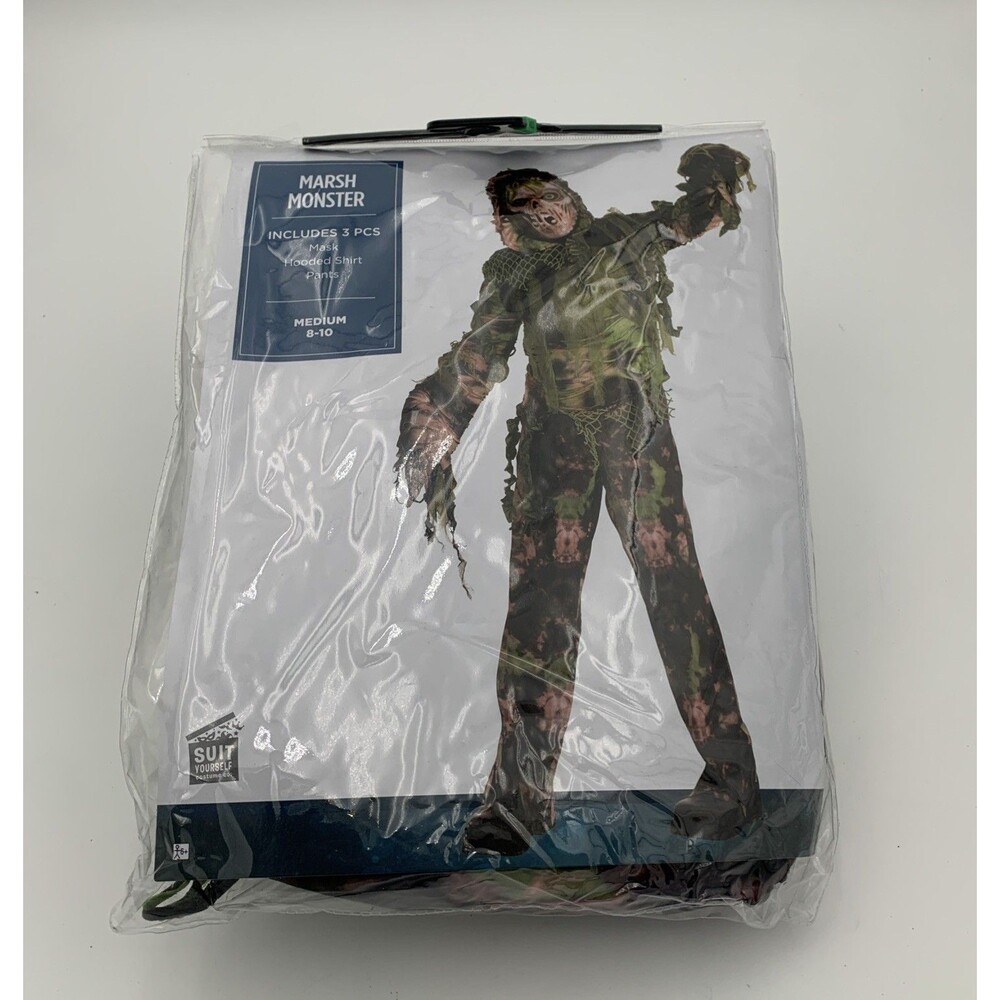 Marsh Monster Zombie Ghoul Suit Halloween Child Costume 3 PCS
